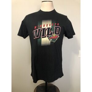 Minnesota Wild NHL Hockey Black Short Sleeve Graphic T shirt Size M